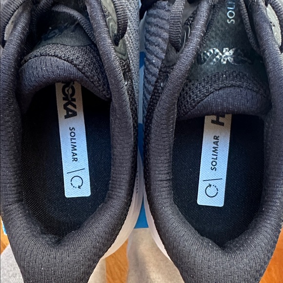 Hoka Men's Solimar Black and White Athletic Shoes, 12d ,replacement box - Picture 10 of 11